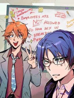 Обложка фанфика Собрание, абсурд и кофе